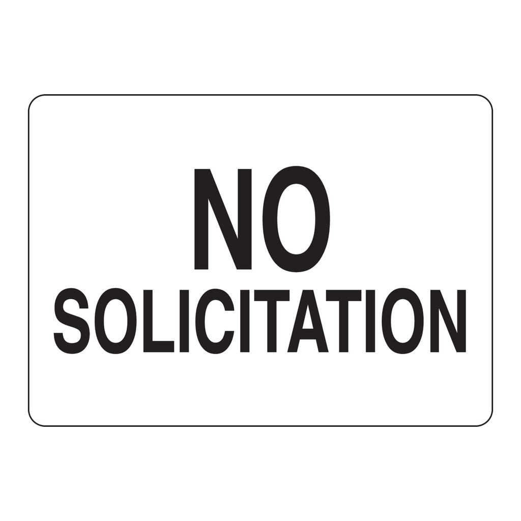 Brady No Solicitation Sign