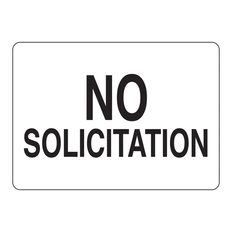Brady No Solicitation Sign
