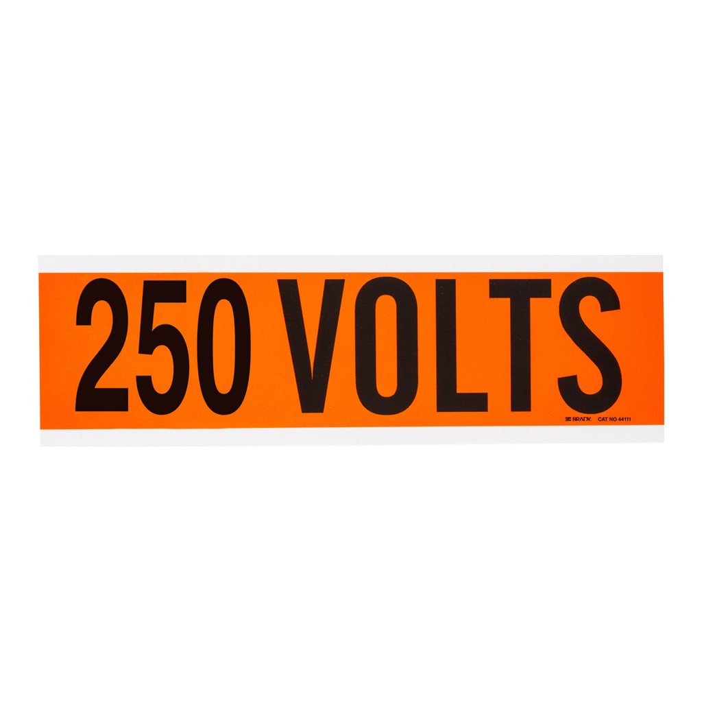 Brady 250 Volts Conduit and Voltage Labels