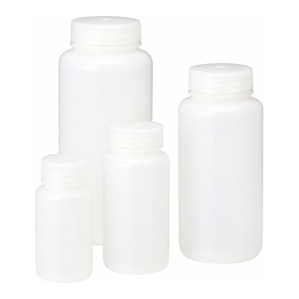 AS ONE Fluorine Processed Wide-Mouth Reagent Bottle(HDPE), 불소 가공 광구 시약병(HDPE제)