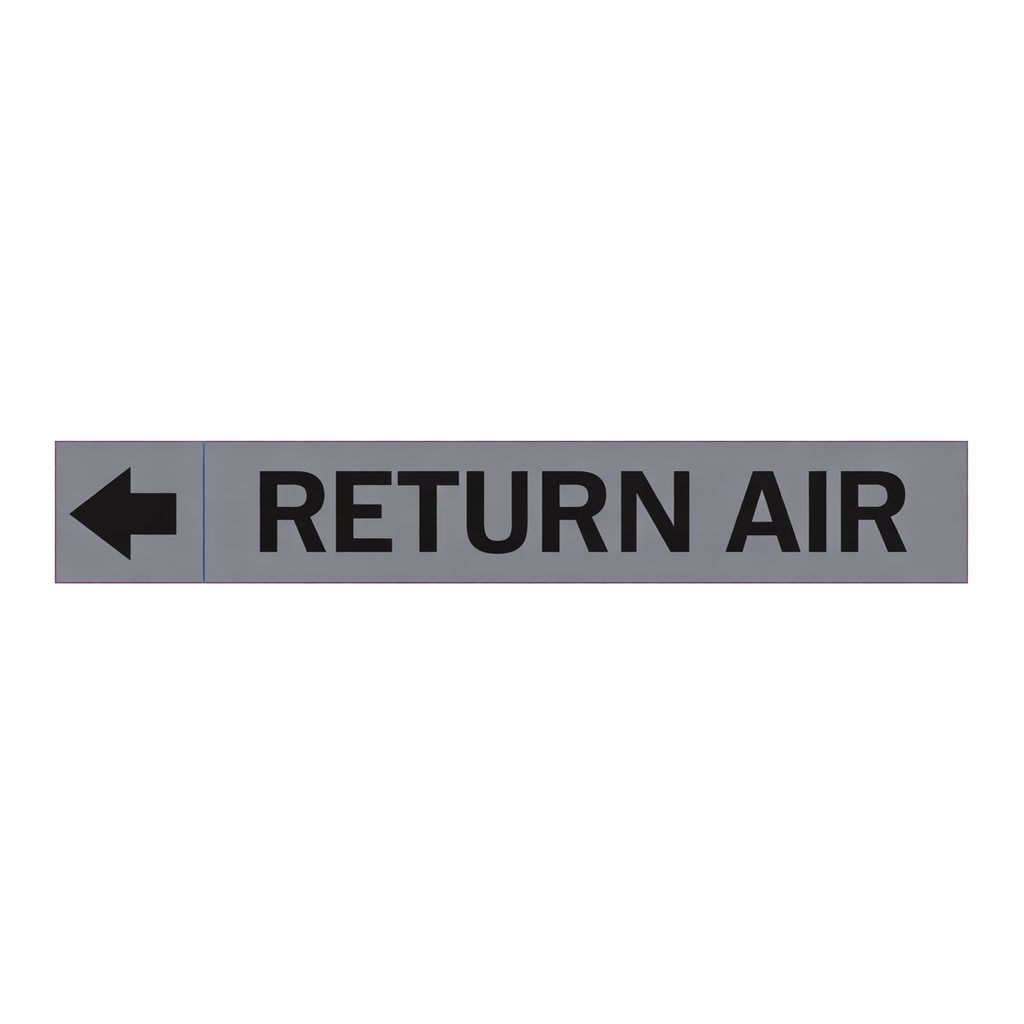Brady RETURN AIR Plenum Duct Marker