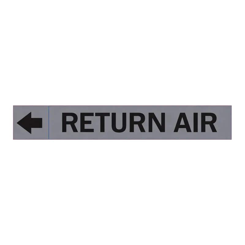 Brady RETURN AIR Plenum Duct Marker