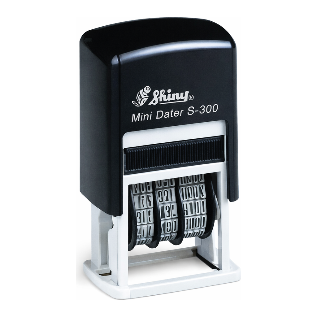 OFFICENEX 구문 일부인 자동스탬프 S-300 20x3mm(청보라색/월숫자로표기/홀더색상랜덤)