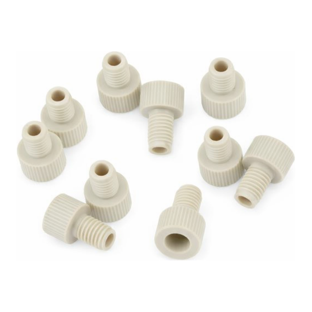 Restek PEEK Fingertight Fittings, For 1/8in Tubing, 1/4-28 Threads 10-pack