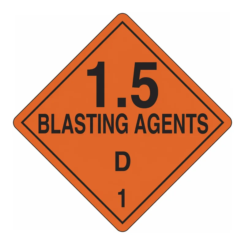Brady Blasting Agents D 1 Sign