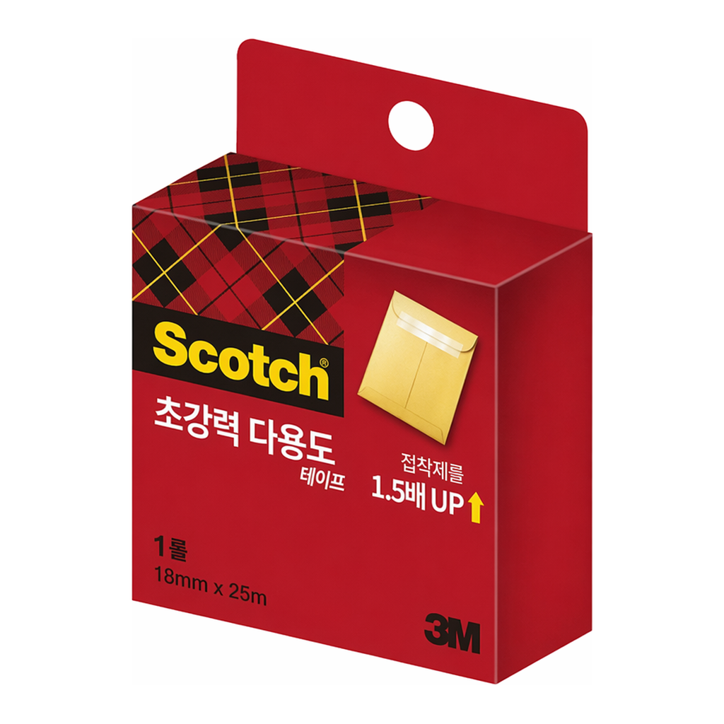 OFFICENEX 3M 스카치 초강력 다용도 테이프 리필 SH1825R(18mmx25m)