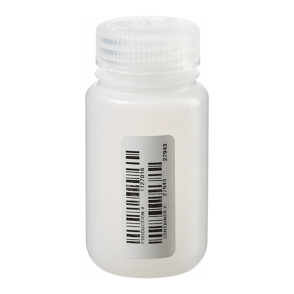 Thermo Fisher Scientific Nalgene Certified Wide-Mouth HDPE Bottle with Polypropylene Screw Closure, 125mL