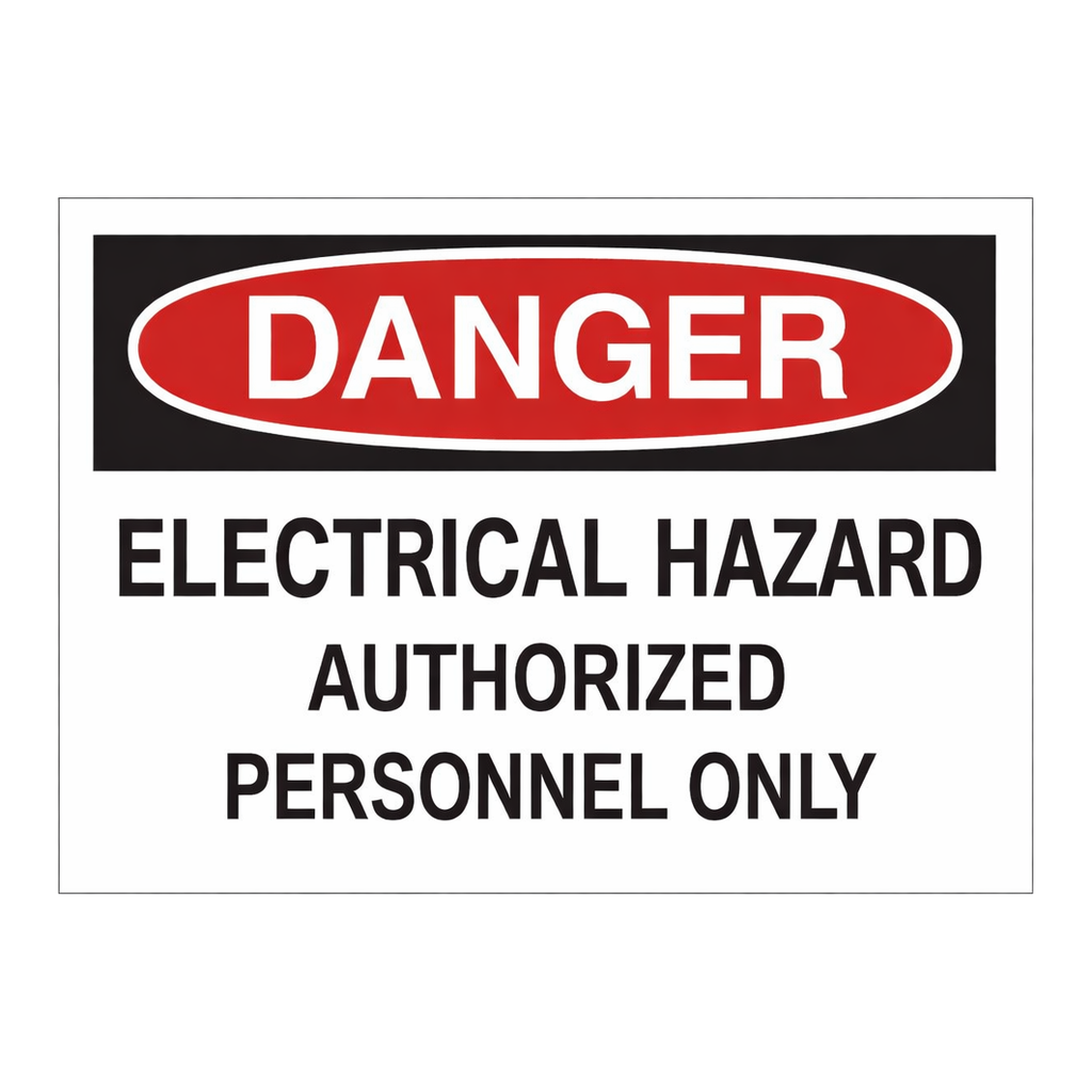 Brady DANGER Electrical Hazard Authorized Personnel Only Sign