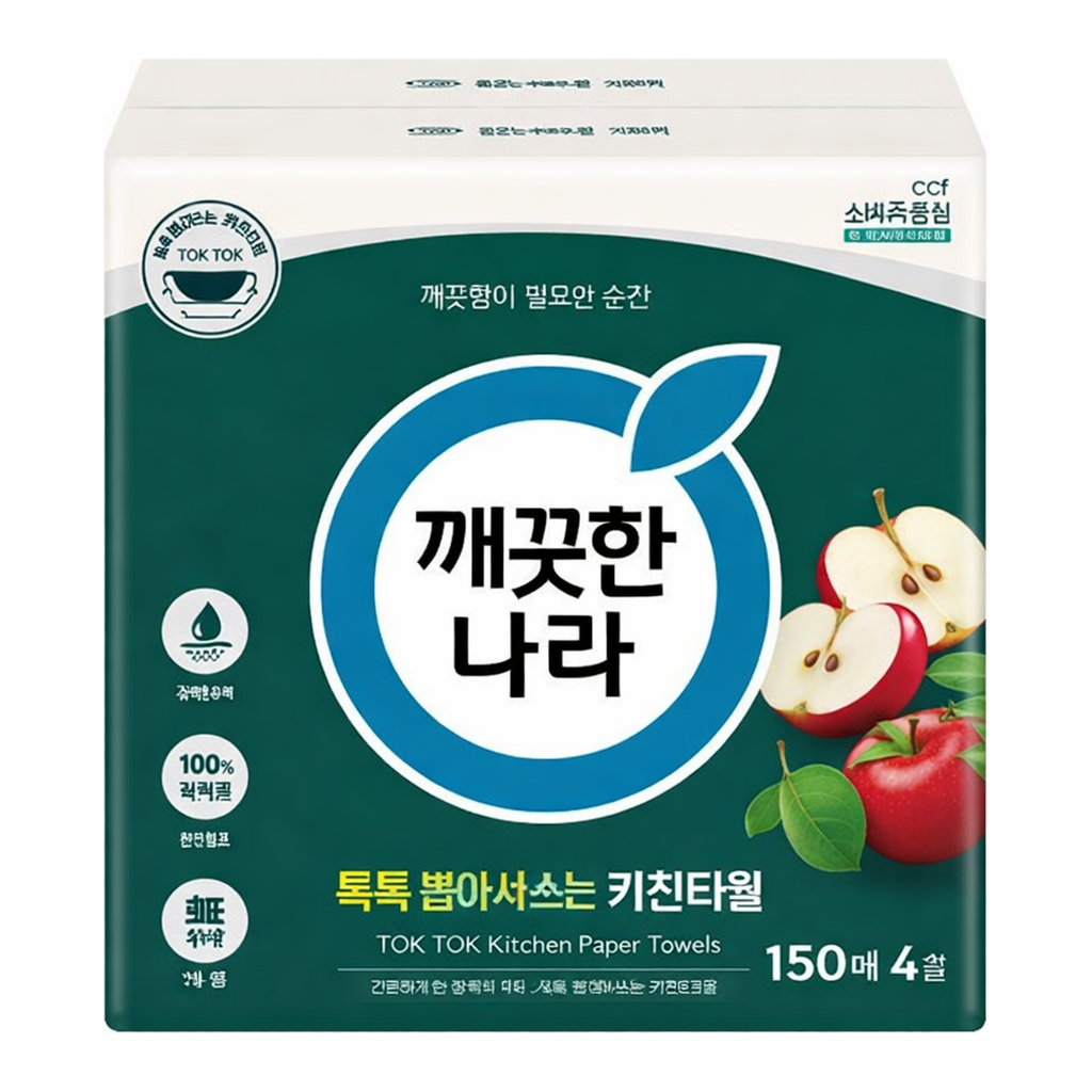 OFFICENEX 깨끗한나라 톡톡 키친타올 (150매ⅹ4입)