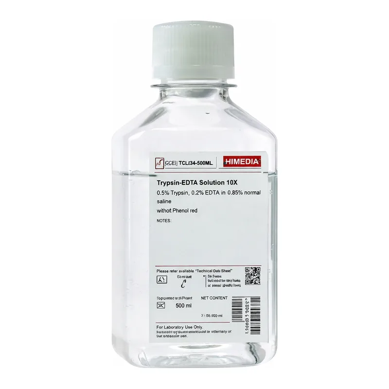 Himedia Trypsin-EDTA Solution 10X 0.5% Trypsin, 0.2% EDTA in 0.85% normal saline w/o Phenol red