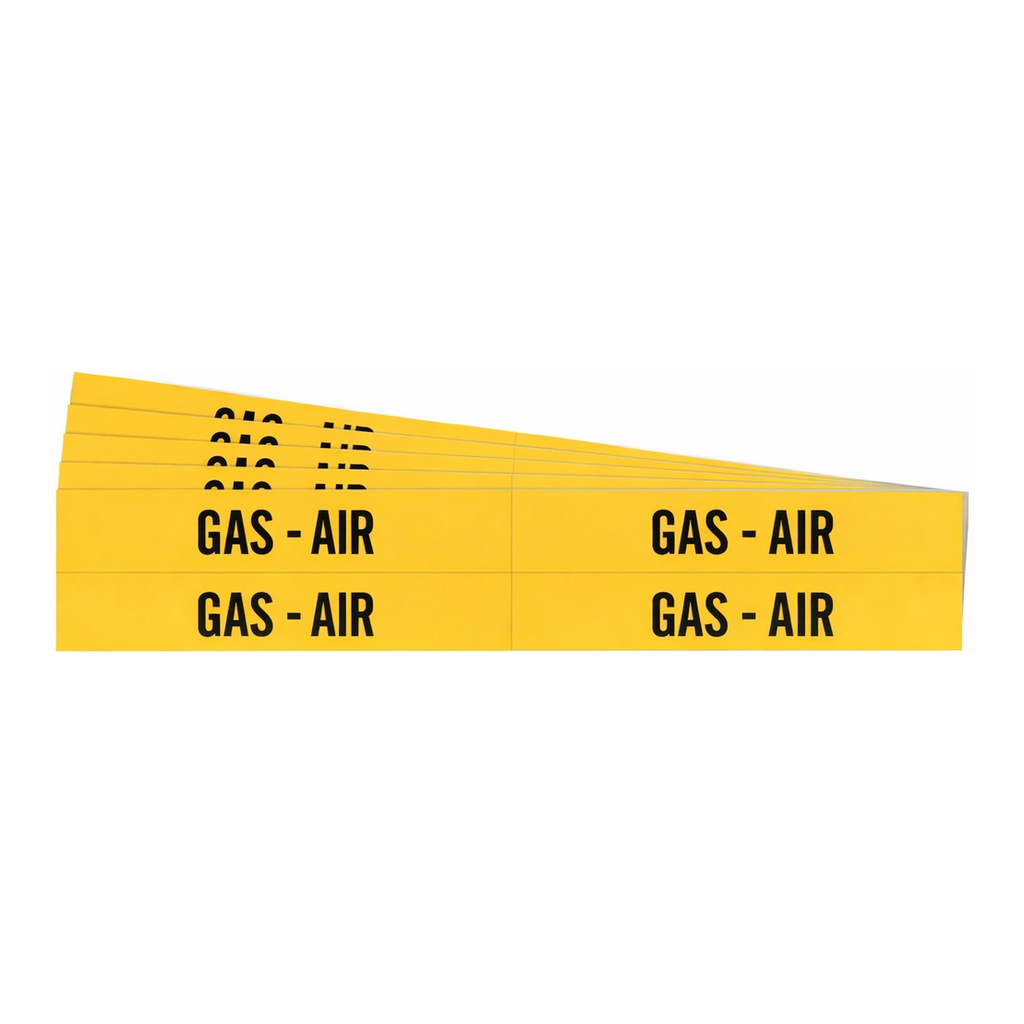 Brady Self-Adhesive Pipe Marker: GAS - AIR