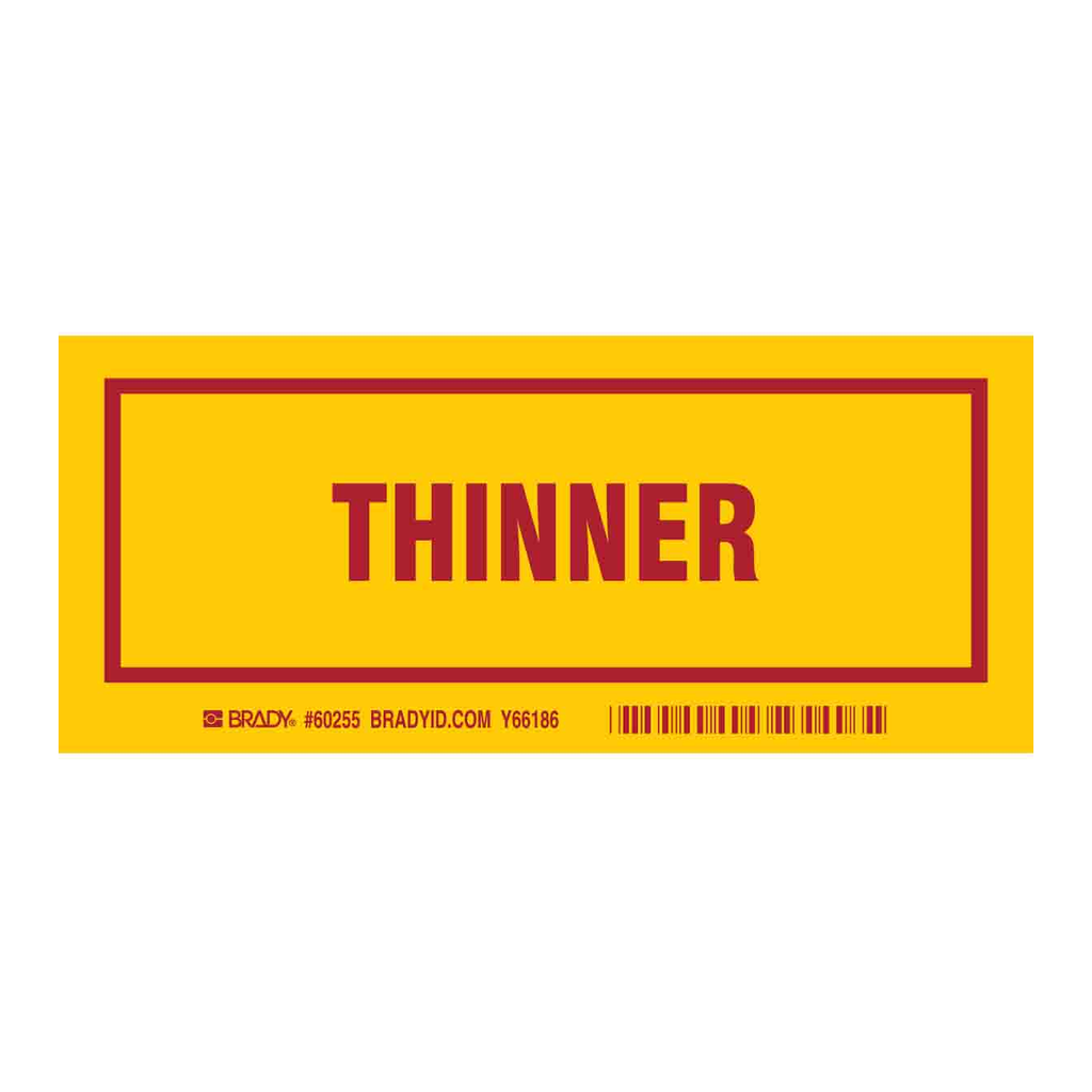 Brady THINNER Labels