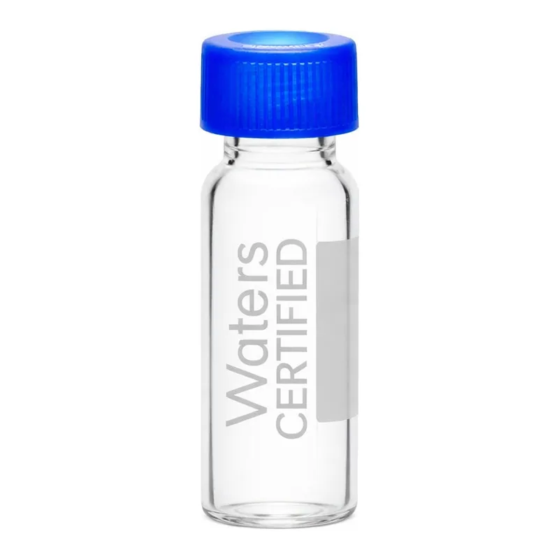 Waters LCGC Certified Clear Glass 12 x 32 mm Screw Neck Vial, with Cap and PTFE/Silicone Septum, 2 mL Volume, 100/pk