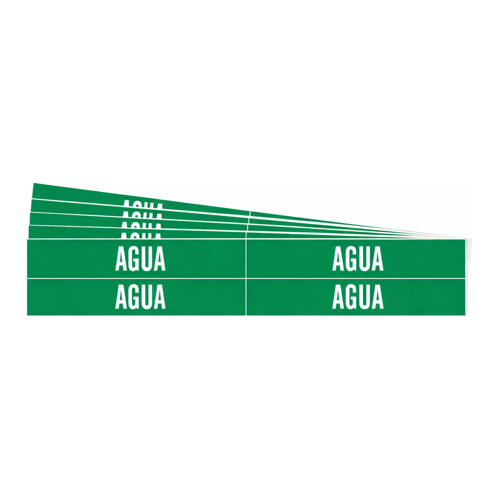 Brady Self-Adhesive Pipe Marker: AGUA