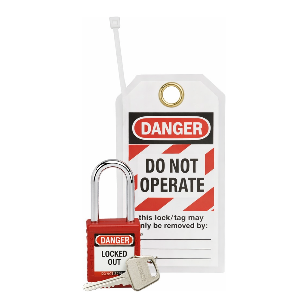 Brady Nylon Safety Lockout Padlock and Tag Kit