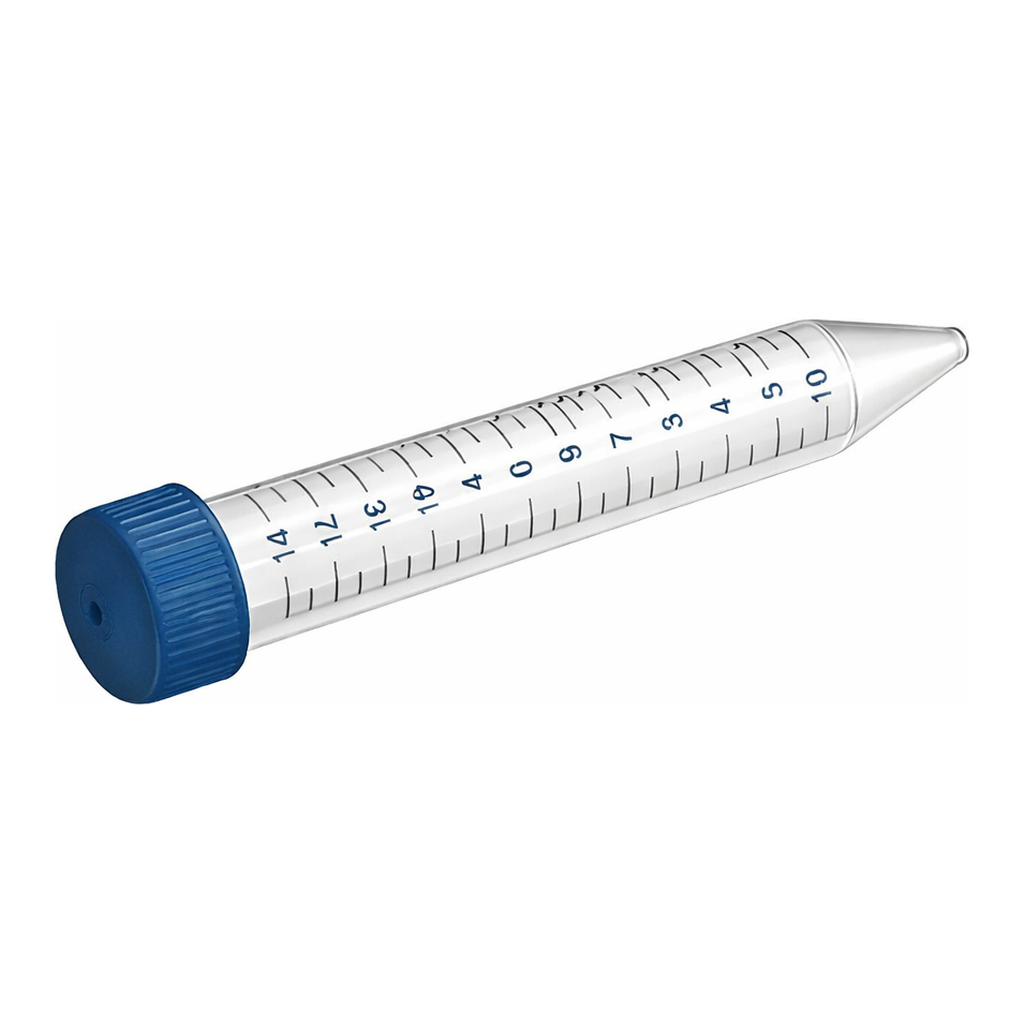 Greiner Bio One TUBE, 15 ML, PP, 17/120 MM, CONICAL BOTTOM,CELLSTAR®, BLUE SCREW CAP, NATURAL, GRADUATED, WRITING AREA, STERILE, 50 PCS./BOX