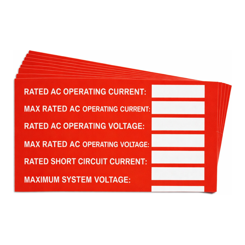 Brady Pre-Printed SOLAR OPERATING CURRENT Warning Labels