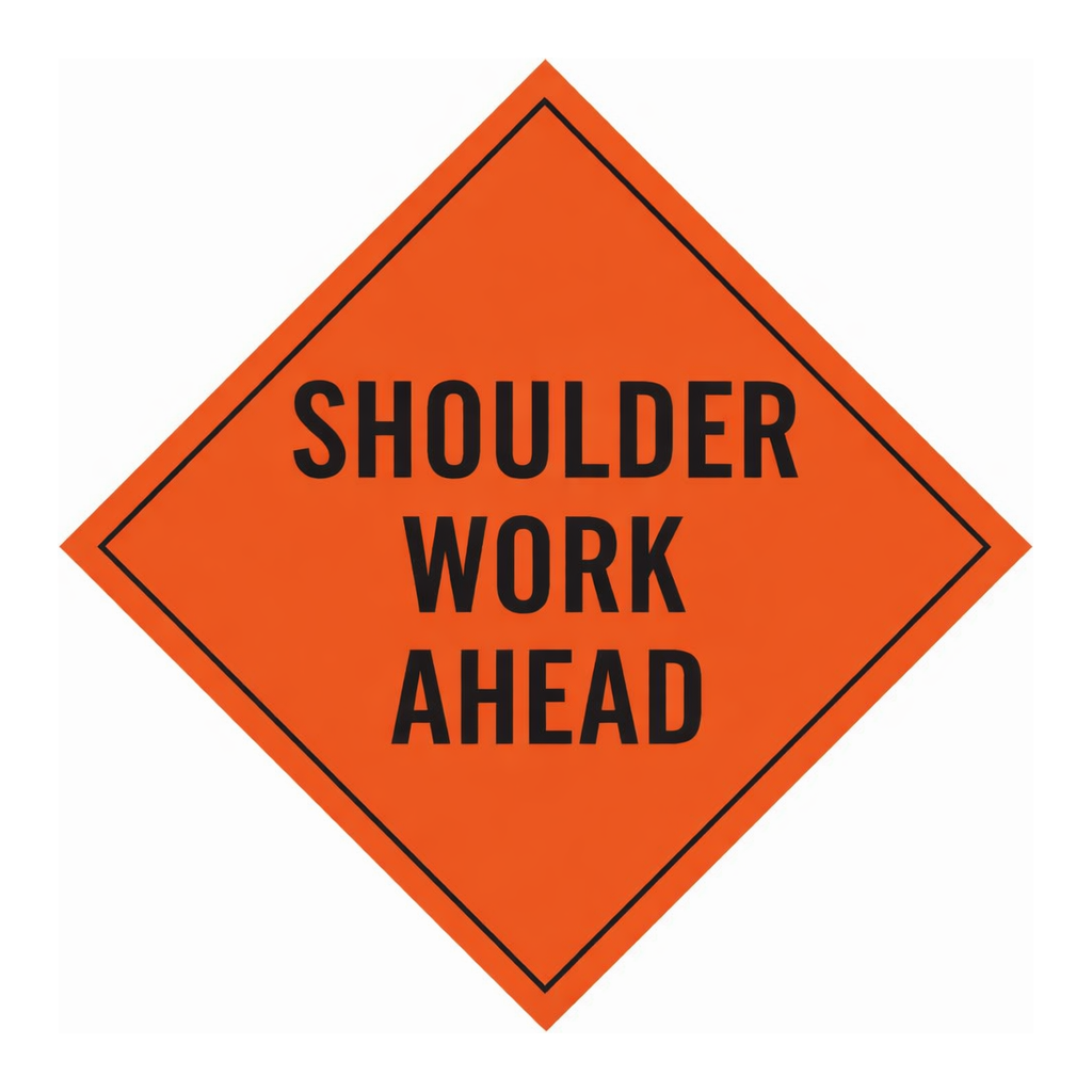 Brady Shoulder Work Ahead Sign