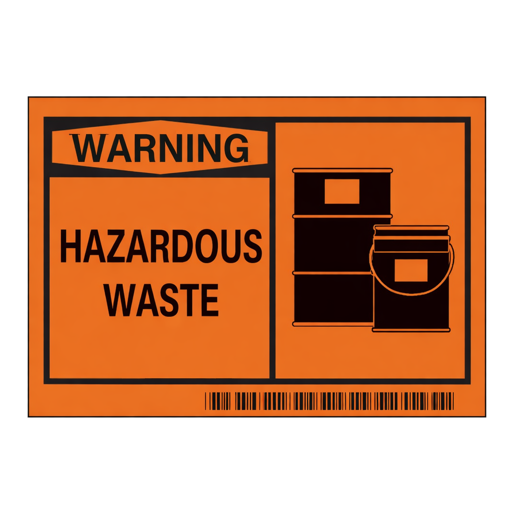 Brady WARNING Hazardous Waste Labels