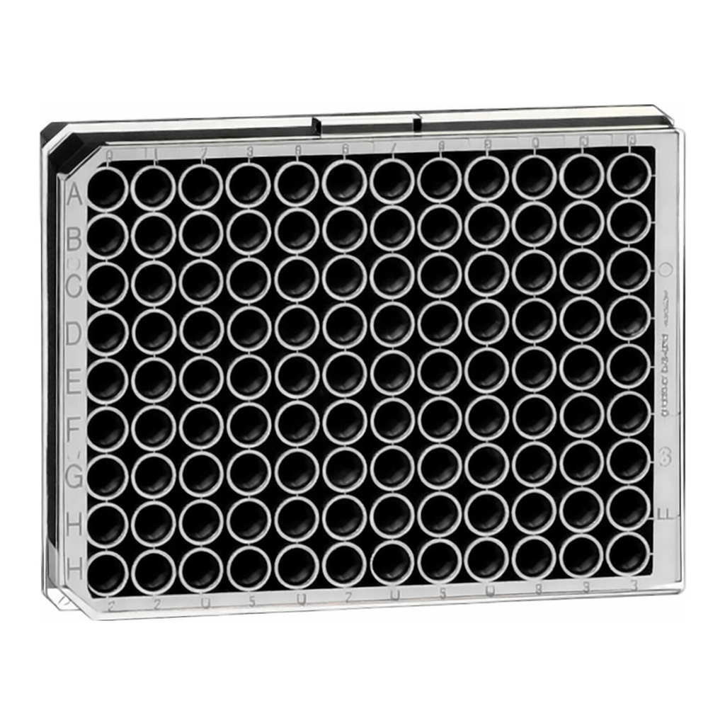 Greiner Bio One MICROPLATE, 96 WELL, PS, F-BOTTOM (CHIMNEY WELL)BLACK, NON-BINDING, 10 PCS./BAG