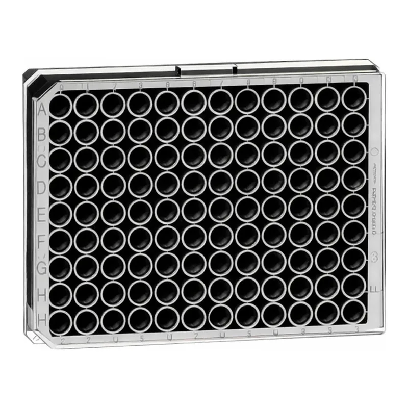 Greiner Bio One MICROPLATE, 96 WELL, PS, F-BOTTOM (CHIMNEY WELL)BLACK, NON-BINDING, 10 PCS./BAG