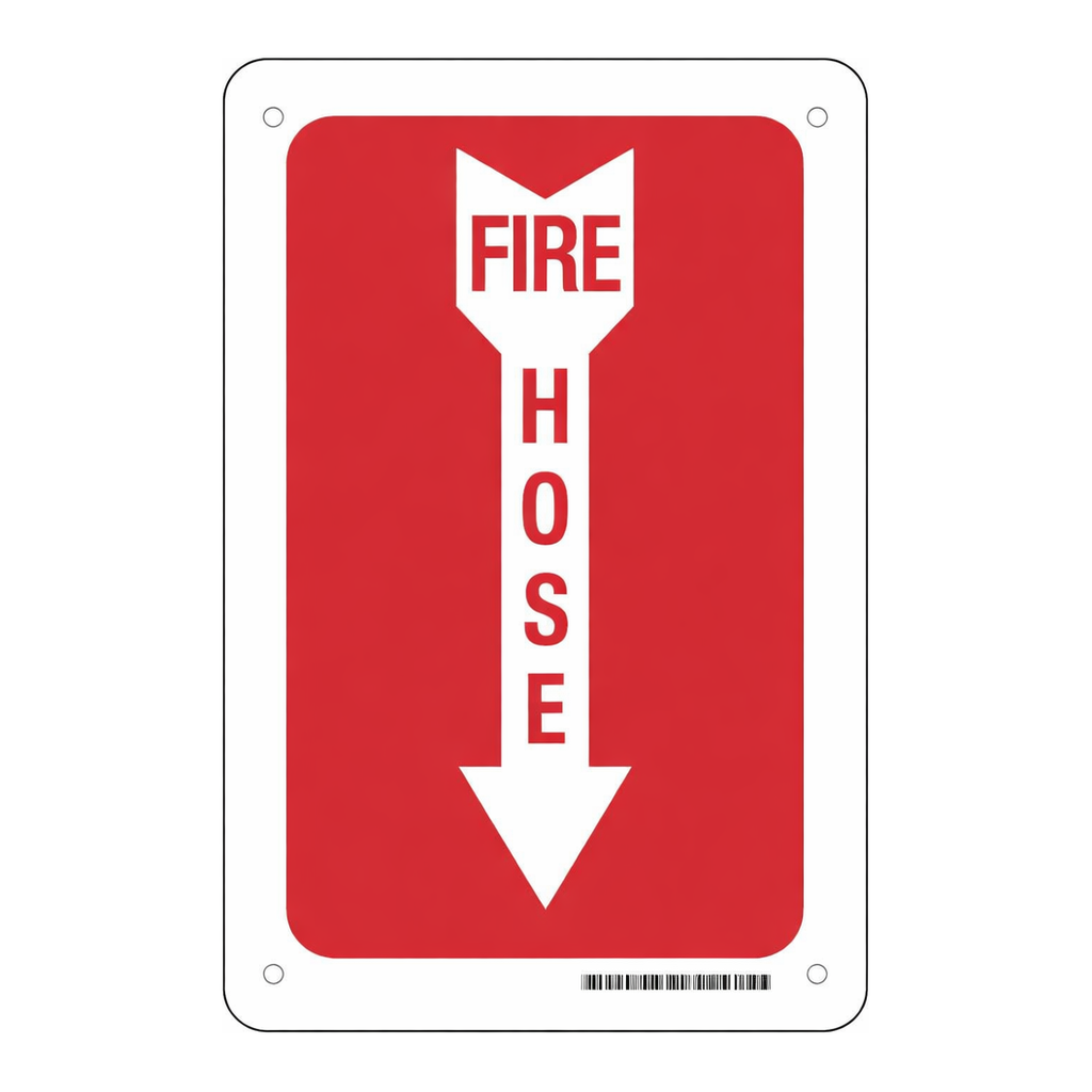 Brady Fire Hose Sign