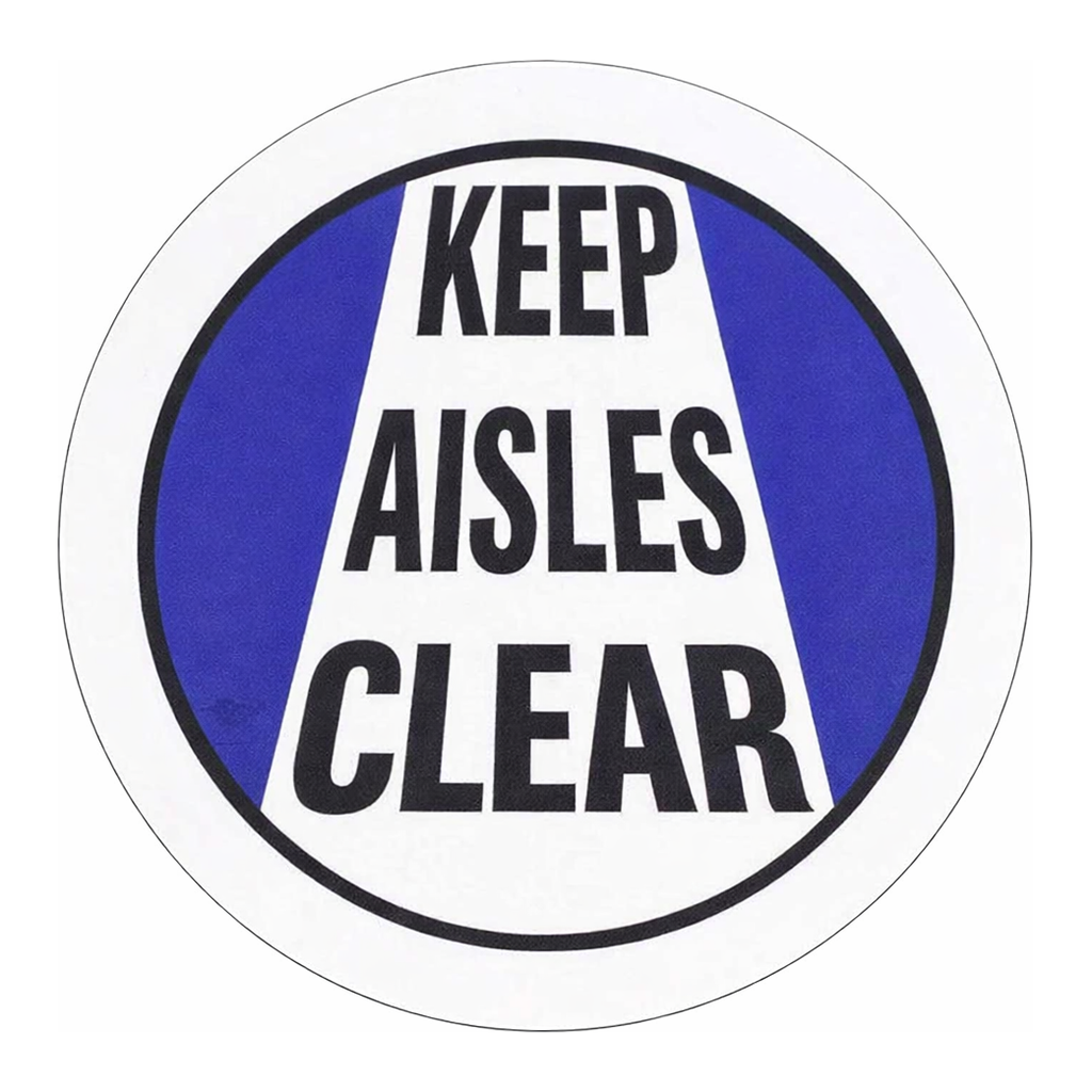 Brady KEEP AISLES CLEAR ToughStripe Floor Sign