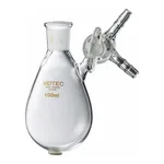 AS ONE Eggplant-Shaped Schlenk Flask(E Type. Glass Cock), 가지형 슈렌크 플라스크(E 타입. 유리 콕)