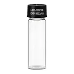 Waters LCGC Certified Clear Glass 15 x 45 mm Screw Neck Vial, with Cap and Preslit PTFE/Silicone Septum, 4 mL Volume, 100/pk