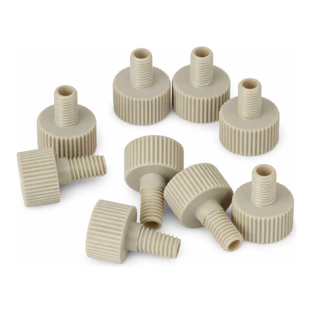 Restek PEEK Fingertight Fittings For 1/16OD Tubing 1/4-28 Thr 1500psi 10-pk.