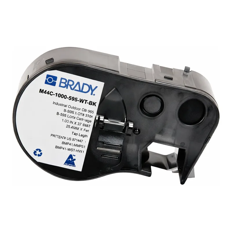 Brady All Weather Permanent Adhesive Vinyl Label Tape with Ribbon for M4 M5 Printers
