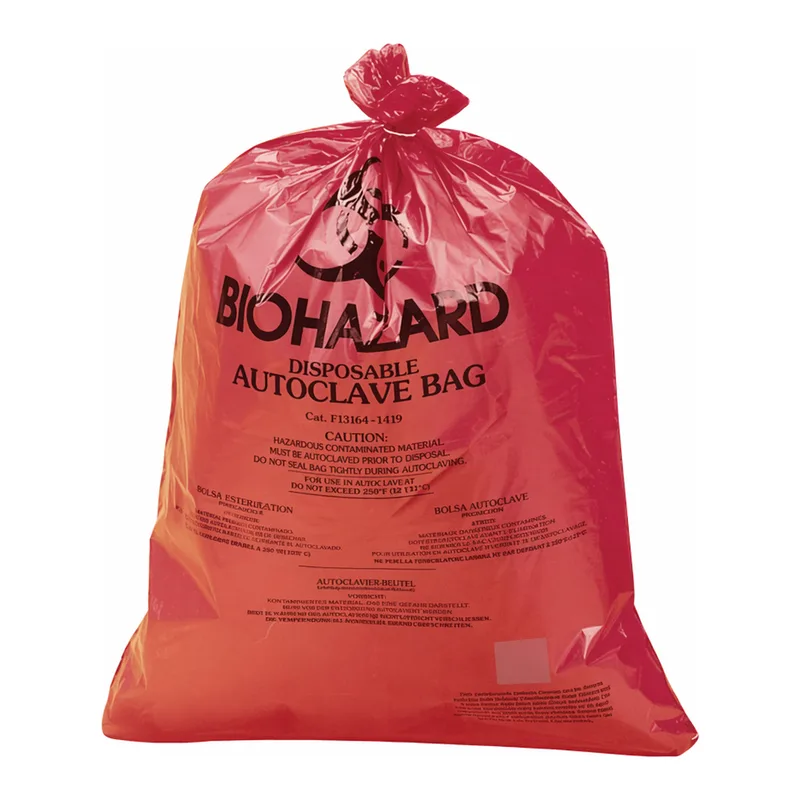Thermo Fisher Scientific Autoclavable HDPE Biohazard Bags, 2 to 4 Gallons, 14 x 19 in.