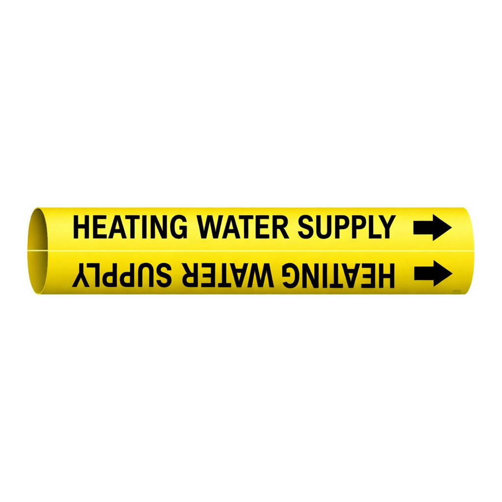 Brady HEATING WATER SUPPLY Snap-On Pipe Marker