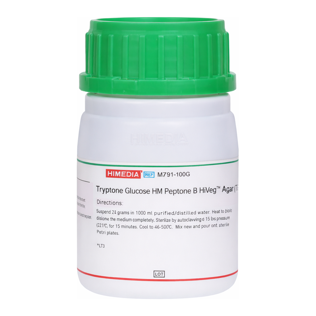 Himedia Tryptone Glucose Beef Extract HiVeg Agar (Revised as Tryptone Glucose HM Peptone B HiVeg  Agar)