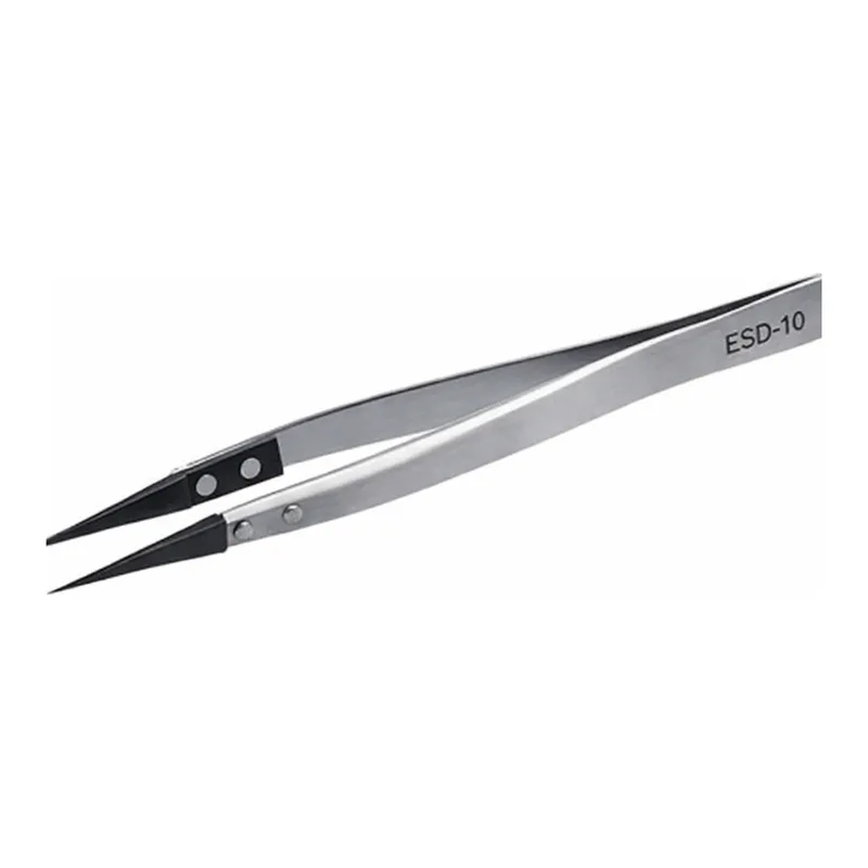 Thermo Fisher Scientific Carbon Fiber So ft. and Strong, Tapered-Pointed Tip Tweezers, 5 in. L, 1/Pk