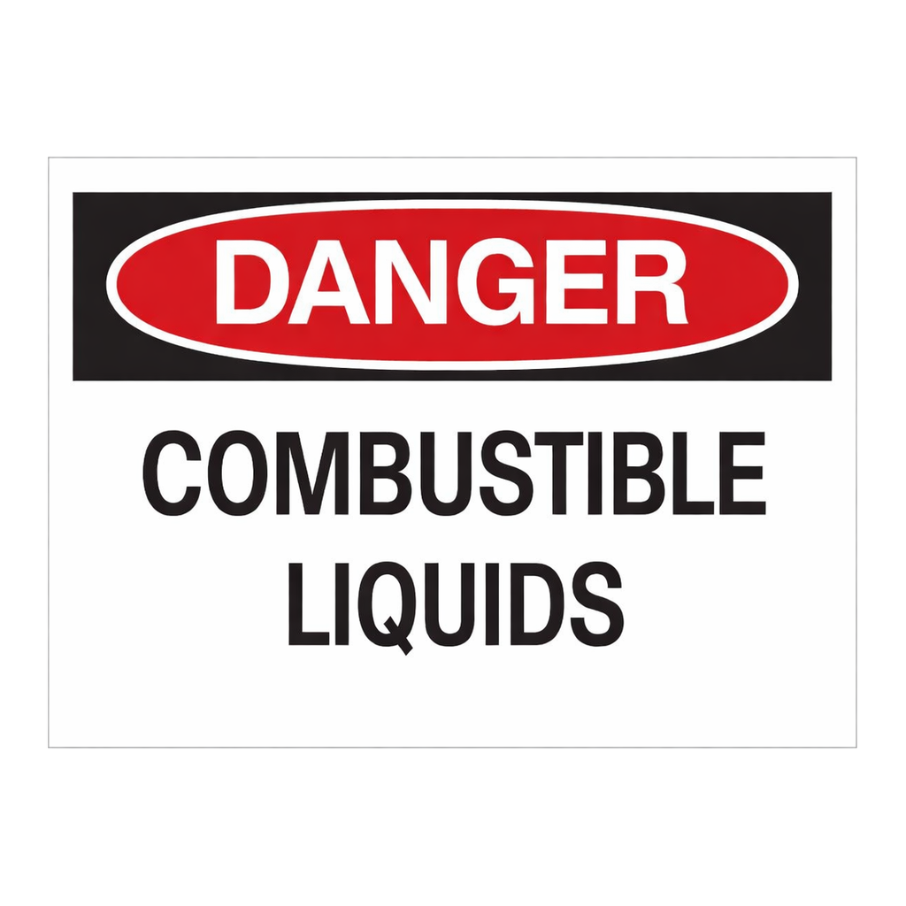 Brady DANGER Combustible Liquids Sign
