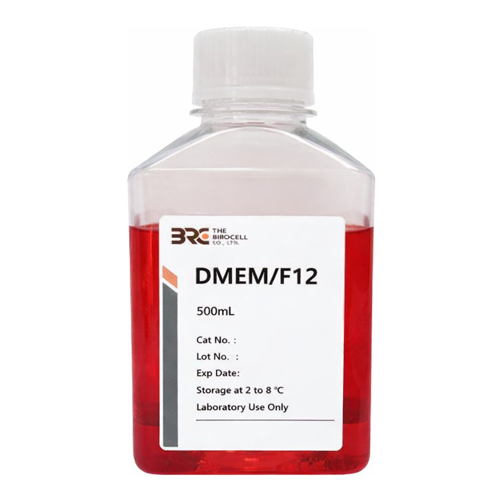 THE BIROCELL DMEM/F12, w/ L-Alanyl-Glutamine, phenol red