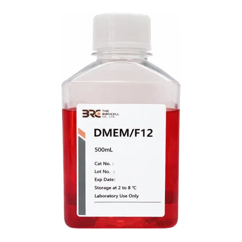 THE BIROCELL DMEM/F12, w/ L-Alanyl-Glutamine, phenol red