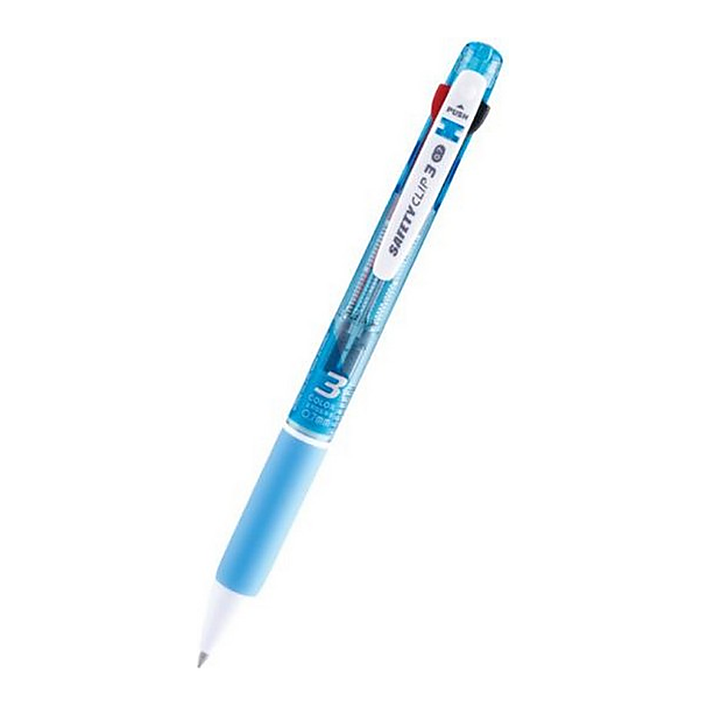 OFFICENEX 마이펜 세이프티클립 3색볼펜(0.7mm/블루/1EA)