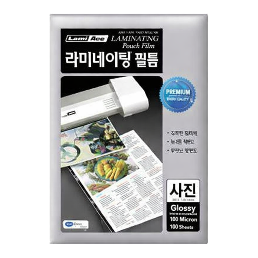 OFFICENEX 라미에이스 코팅필름(사진/95*135mm/100mic/100매/권)