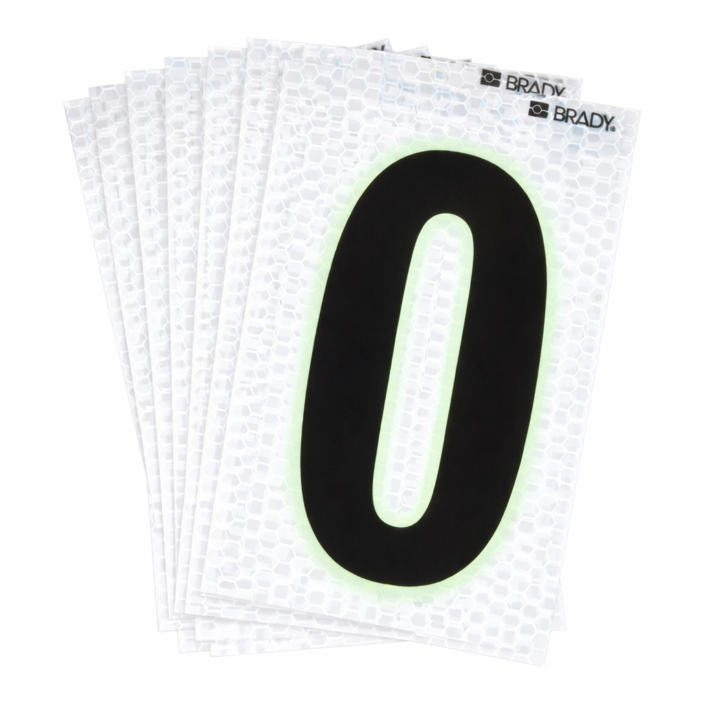 Brady 2" Glow in the Dark Ultra Reflective Numbers and Letters