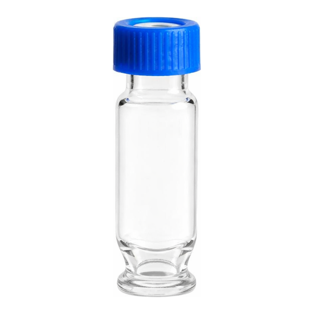 Waters LCGC Certified Clear Glass 12 x 32 mm Screw Neck Max Recovery Vial with Cap and PTFE/Silicone Septum, 2 mL Volume, 100/pk