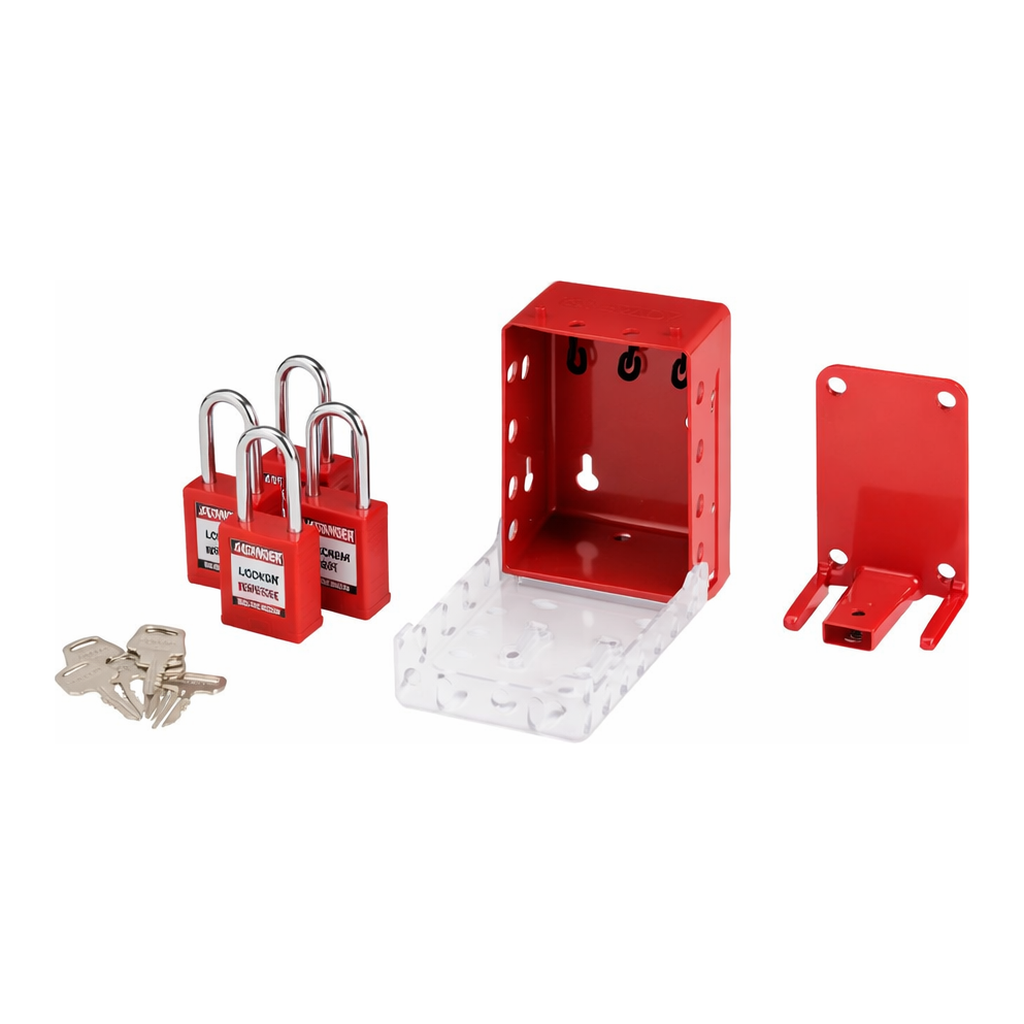 Brady Ultra Compact Group Lockout Box with Nylon Safety Lockout Padlocks