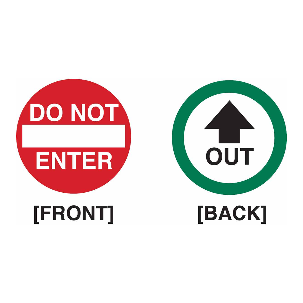 Brady Do Not Enter and Out Door Window Sign