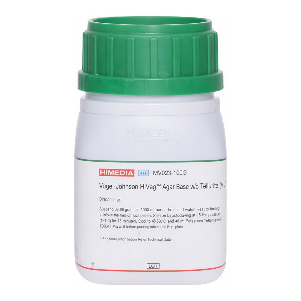 Himedia Vogel-Johnson HiVeg Agar Base  w/o Tellurite (V. J. HiVeg Agar)