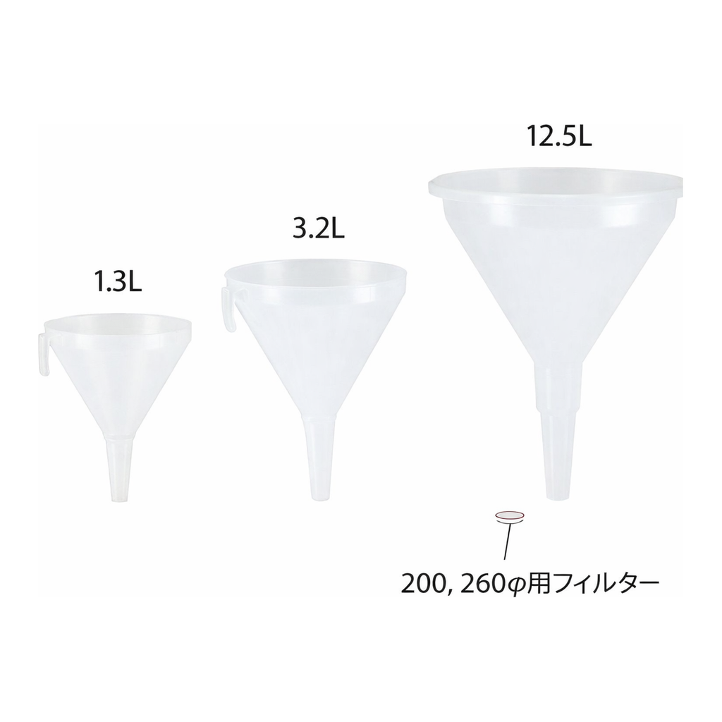 AS ONE Large PP Funnel, 대형 PP깔때기