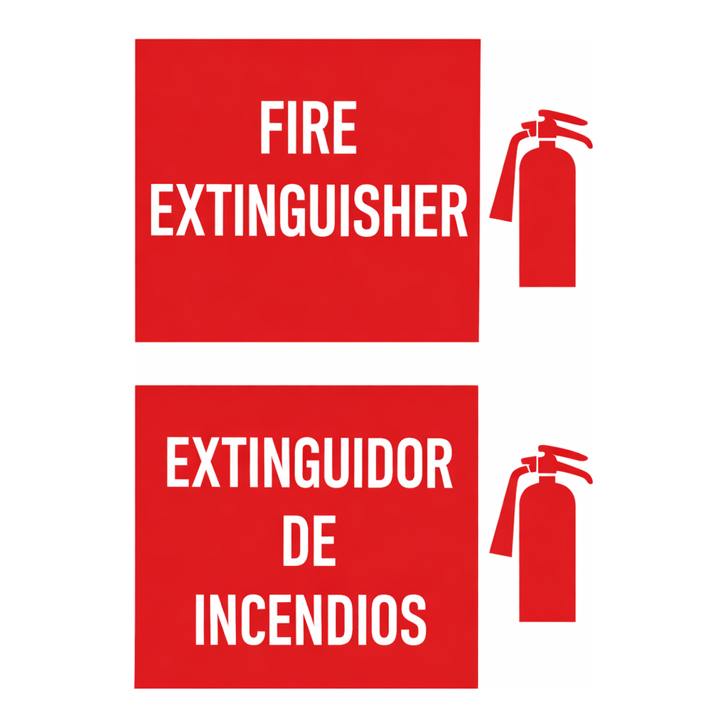 Brady BradyGlo Bilingual Fire Extinguisher Sign