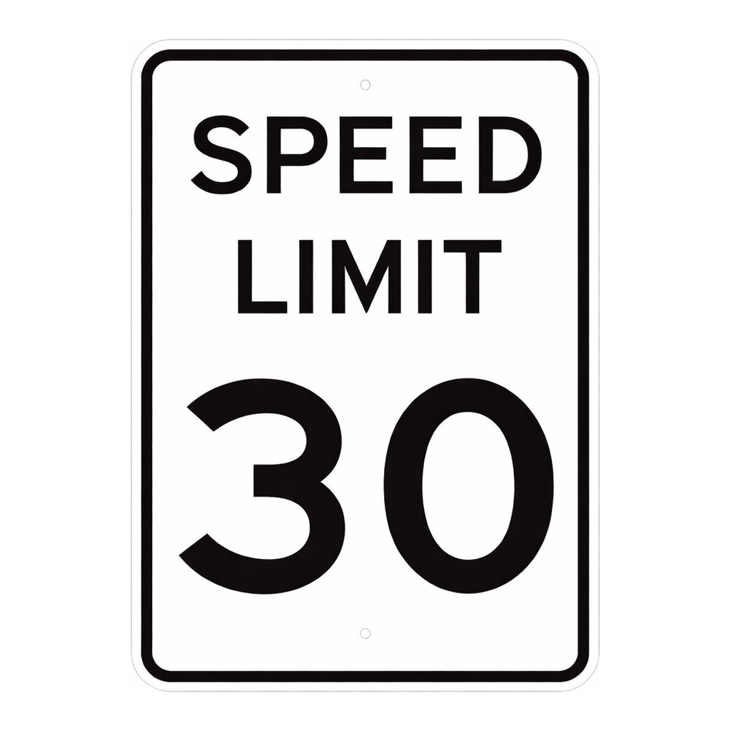 Brady Speed Limit 30 Sign