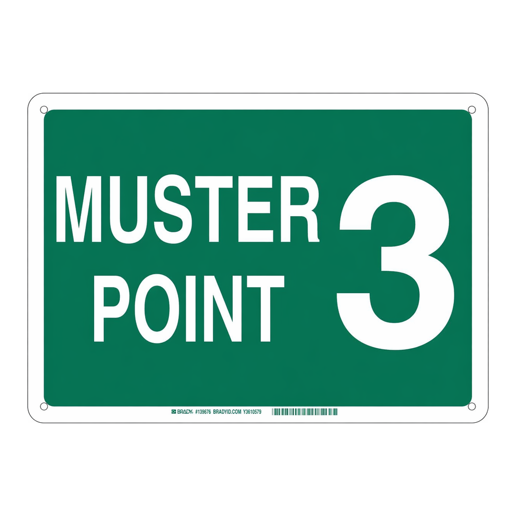 Brady Muster Point 3 Sign