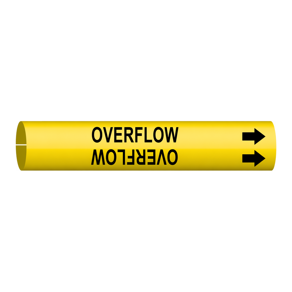 Brady OVERFLOW Snap-On Pipe Marker